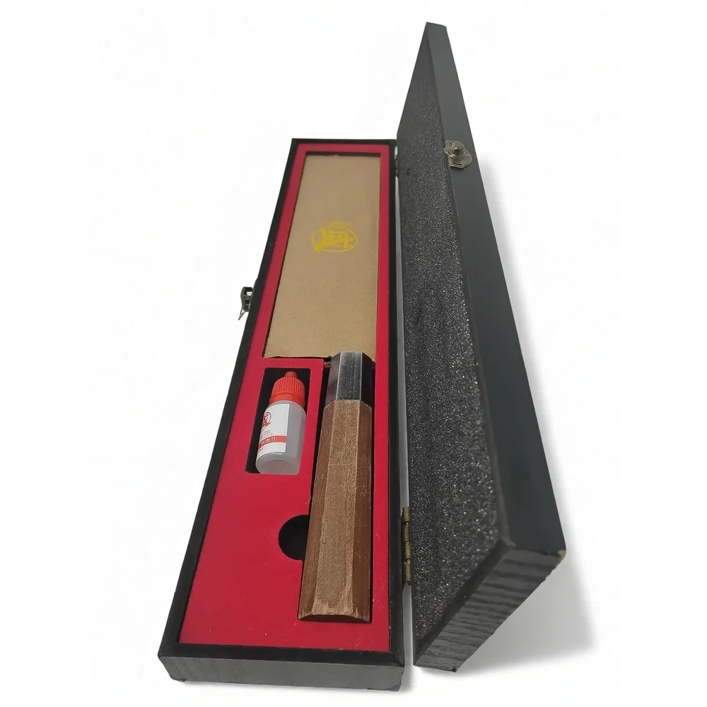 Mitsumoto Sakari 9in Kiritsuke Knife High Carbon Steel Tsuchime Professional